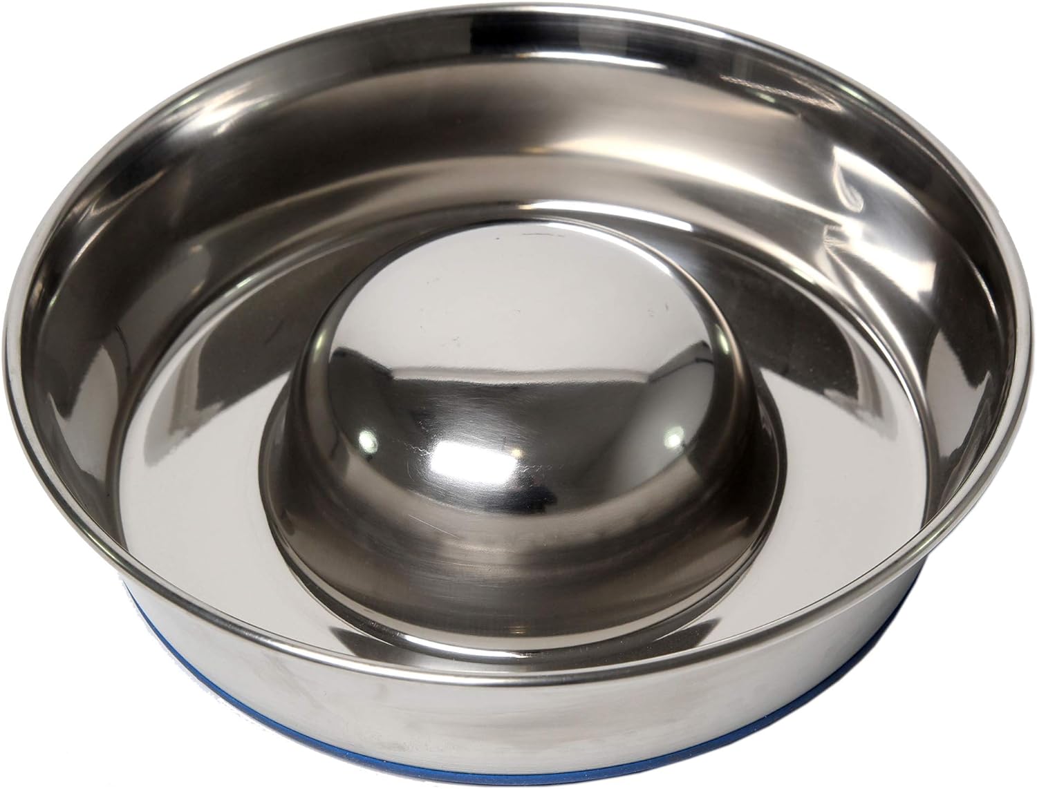 Slow Feed Stainless Steel Dog Bowl